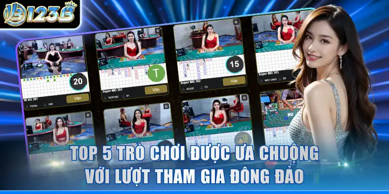 Top 5 trò chơi được ưa chuộng với lượt tham gia đông đảo